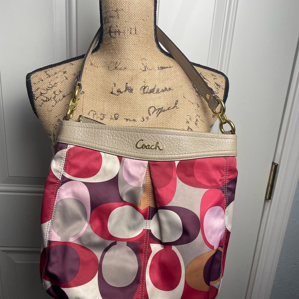 Coach Pink and Purple Shoulder Bag